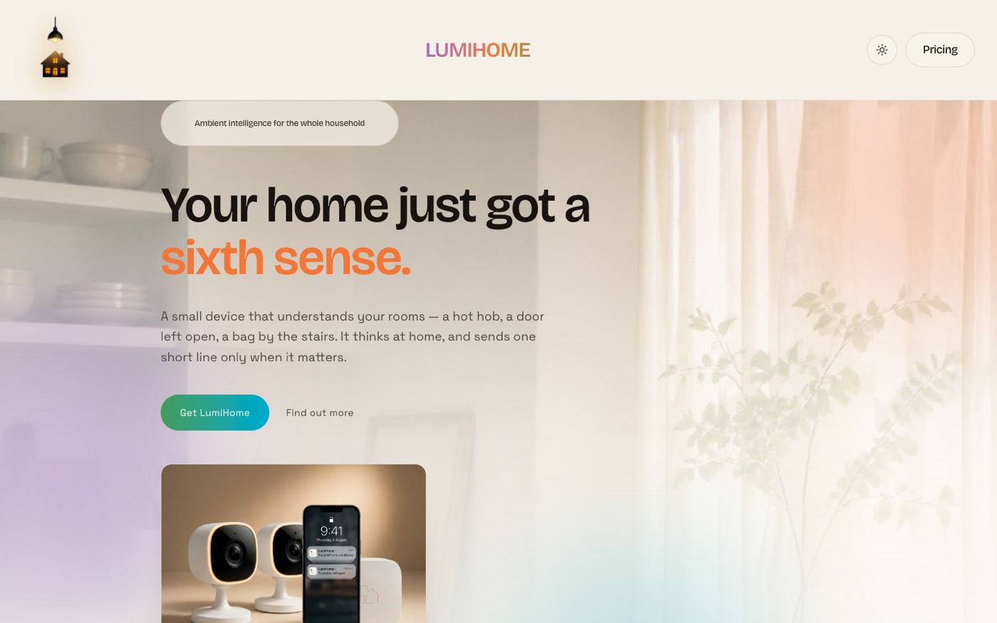 The LumiHome product concept.